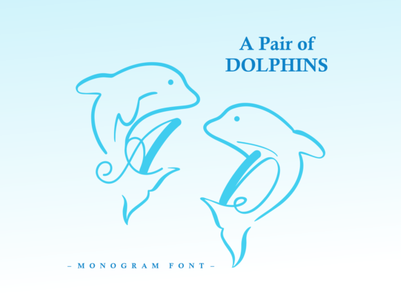 A Pair of Dolpins Font