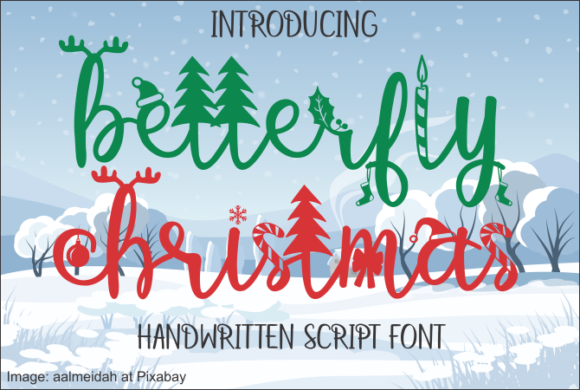 Betterfly Christmas Font for Festive Branding