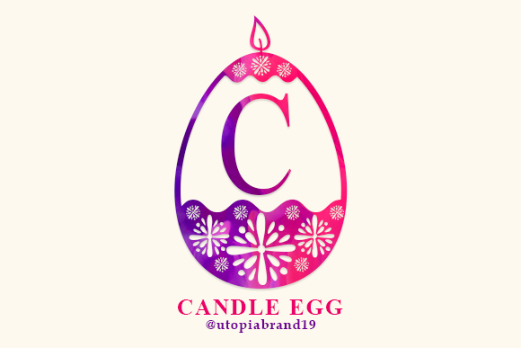 Candle Egg Font: A Decorative Delight