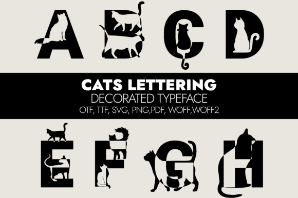 Cats Lettering Font for Creative Projects