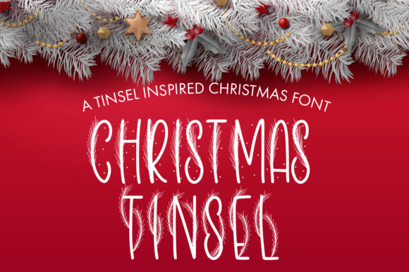 Christmas Tinsel Font for Web Design