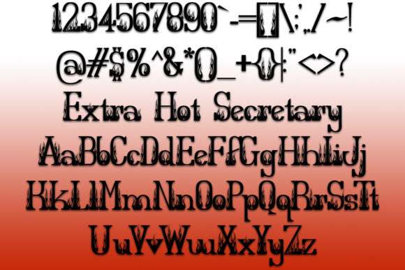 Extra Hot Secretary Font Review