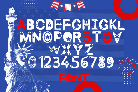 Happy 4th of July Font