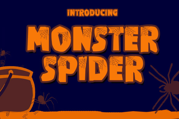 Monster Spider Font for Halloween Marketing