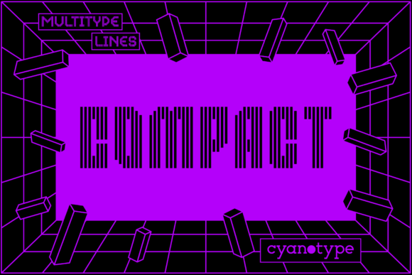 MultiType Lines Compact Font