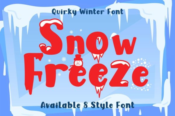 Snow Freeze Font: Wintery Charm for Makers