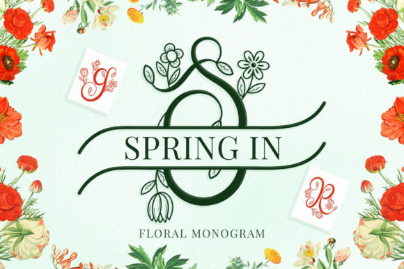Spring in Monogram Font