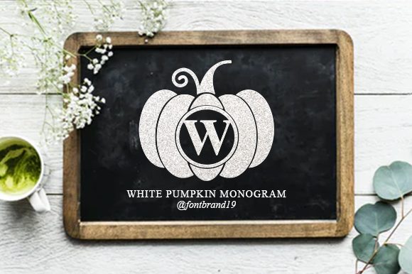 White Pumpkin Monogram Font